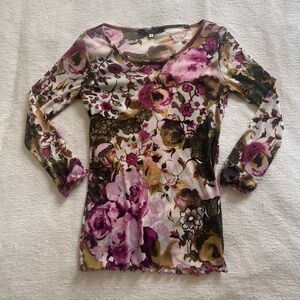 Vintage Floral Printed Top 🥀